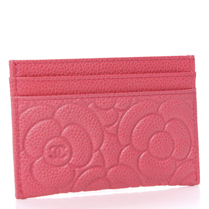 Chanel Caviar Camellia Embossed Card Holder Pink 3 of 8
