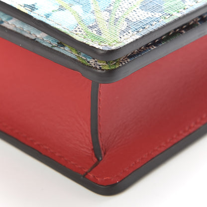 Gucci GG Supreme Monogram Blooms Chain Wallet Blue 6 of 9