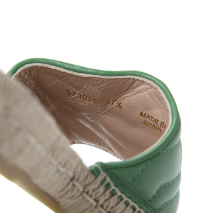 Gucci Nappa Matelasse GG Marmont Espadrille Slide Sandals 37.5 New Shamarock 8 of 8