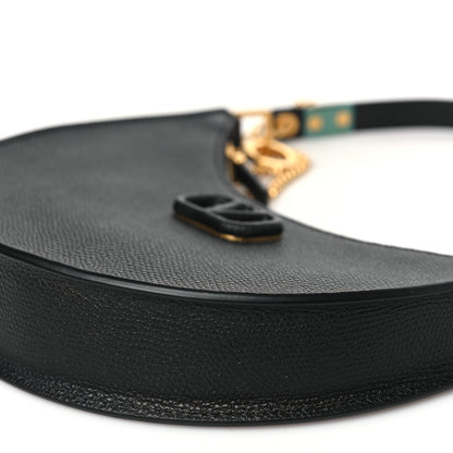 Valentino Garavani Grainy Calfskin Mini Vlogo Hobo Bag Black 9 of 10