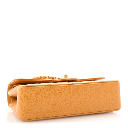 Chanel Caviar Quilted Small Double Flap Yellow 4 of 10