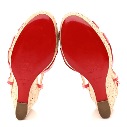 Christian Louboutin Kid Cork Zeppa Wedgy Lady 140 Wedges 37 Corazon 6 of 9