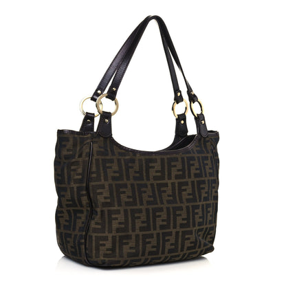 Fendi Zucca Small Chef Shopping Tote Tobacco Moro 3 of 18