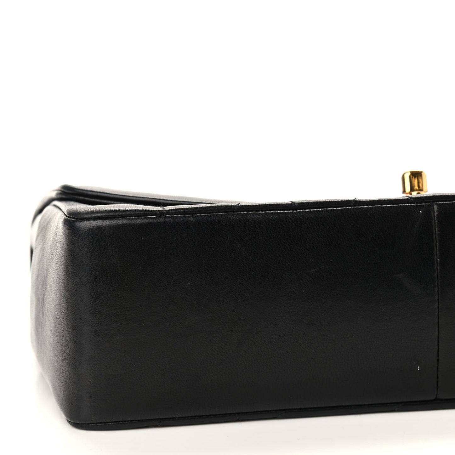 Lambskin Quilted Medium Single Flap Black