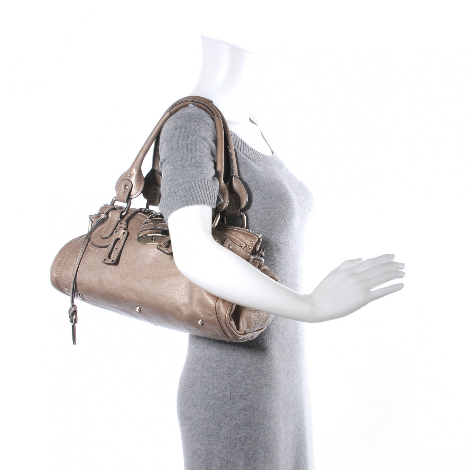 Chloe Leather Medium Paddington Metallic 2 of 10
