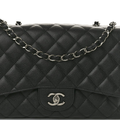 Chanel Caviar Quilted Jumbo Single Flap Black 8 of 10