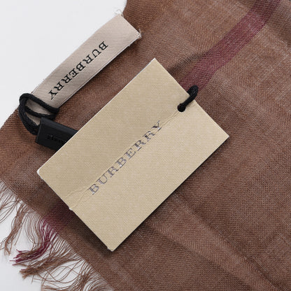 Burberry Wool Silk Gauze Ombre Giant Check Scarf Trench 3 of 6