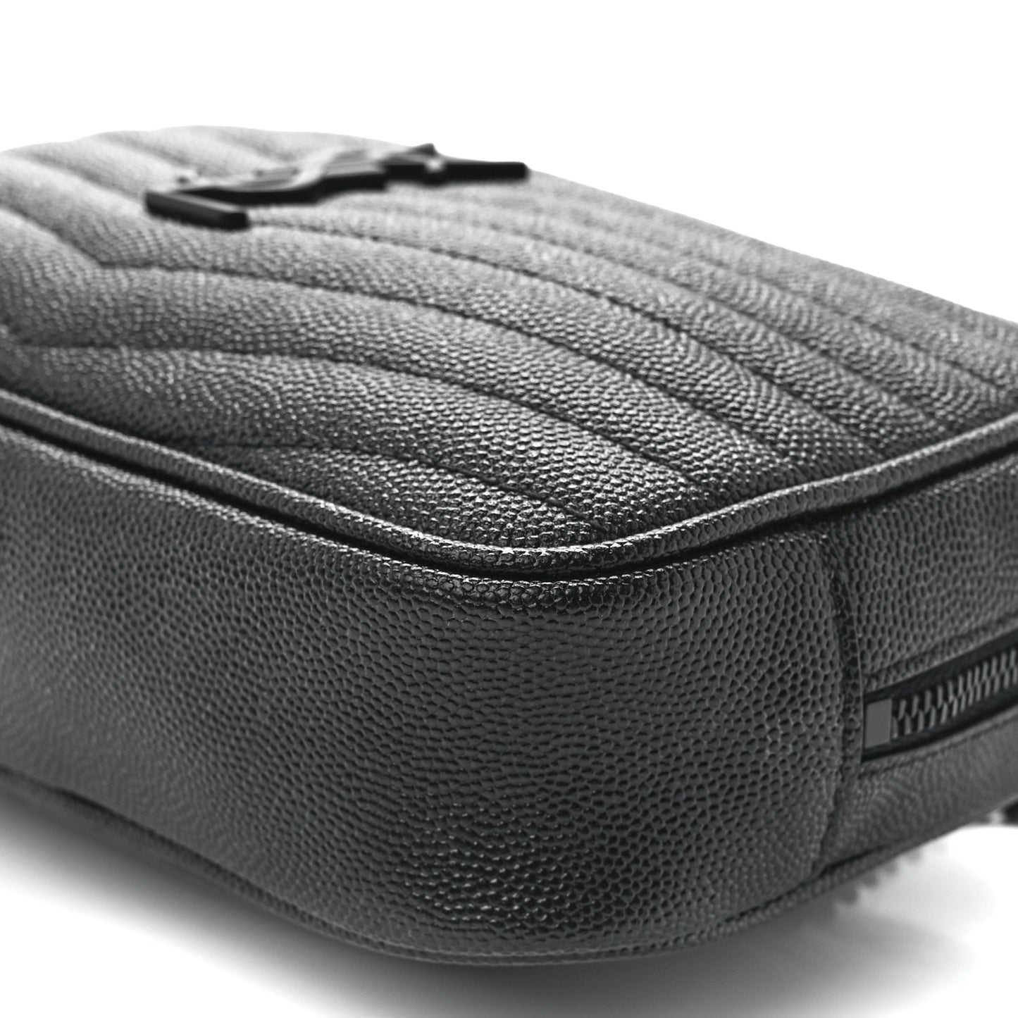 Grain De Poudre Matelasse Monochrome Monogram Mini Lou Camera Bag Black