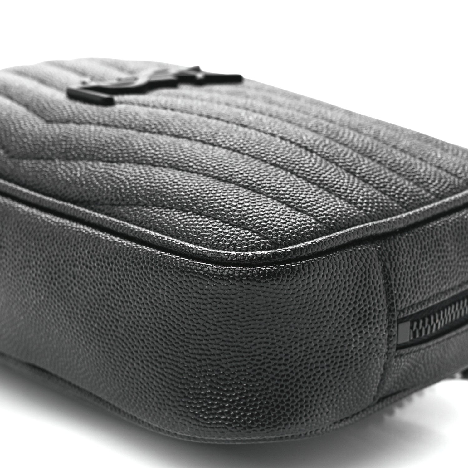 Saint Laurent Grain De Poudre Matelasse Monochrome Monogram Mini Lou Camera Bag Black 11 of 11