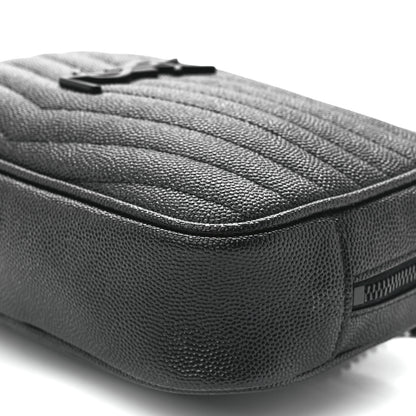 Saint Laurent Grain De Poudre Matelasse Monochrome Monogram Mini Lou Camera Bag Black 11 of 11