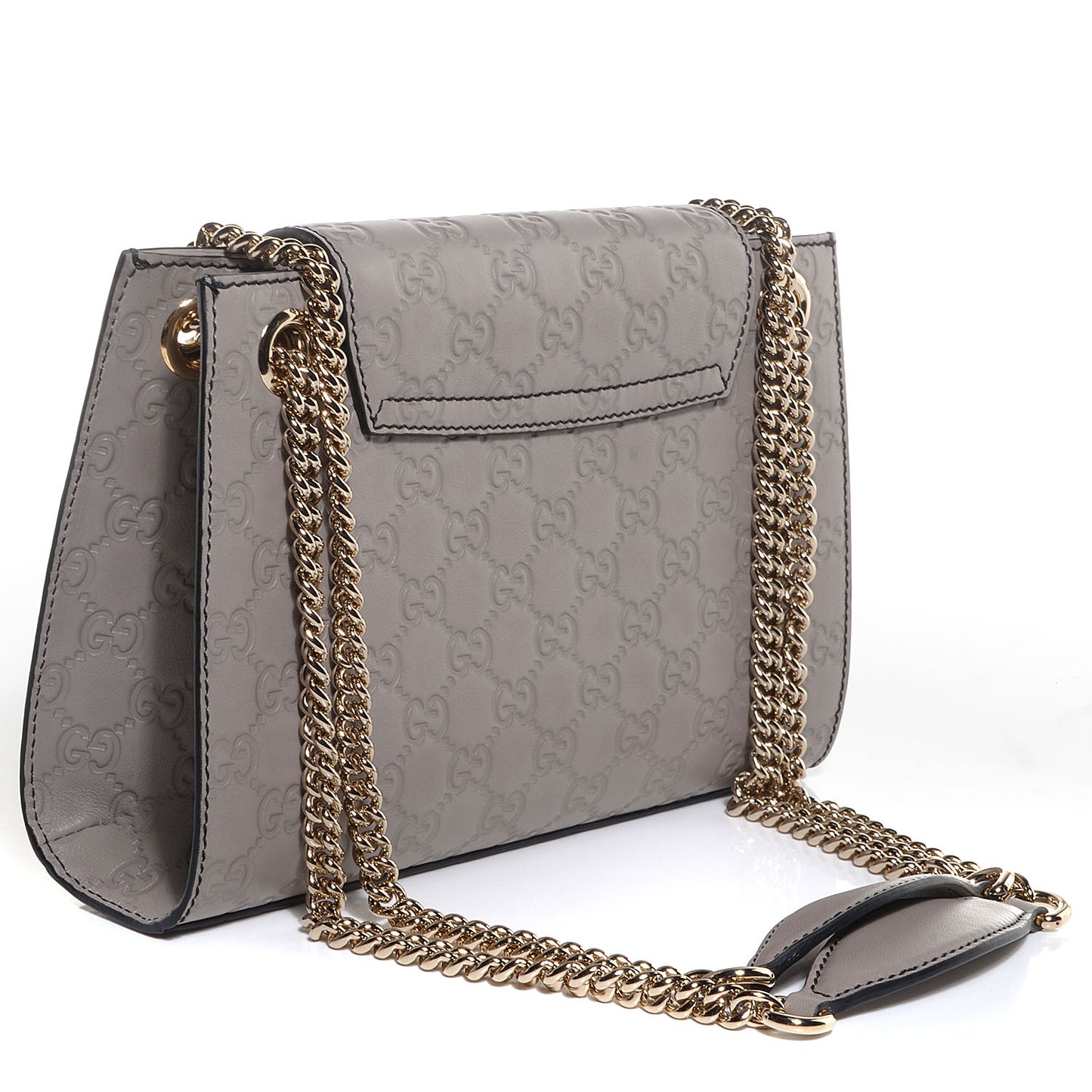 Guccissima Small Emily Chain Shoulder Bag Storm Grey