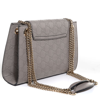 Gucci Guccissima Small Emily Chain Shoulder Bag Storm Grey 3 of 7