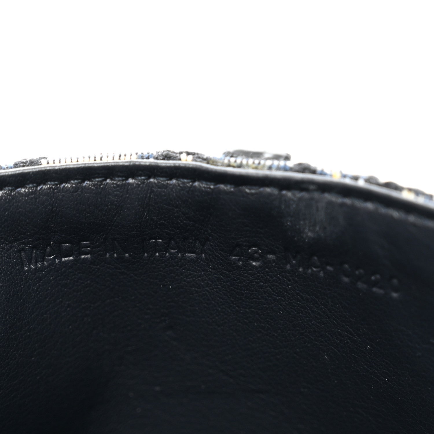 Christian Dior Oblique Nano Saddle Chain Pouch Blue 7 of 7