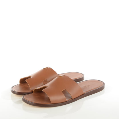 Hermes Calfskin Izmir Mens Sandals 43.5 Gold 3 of 7