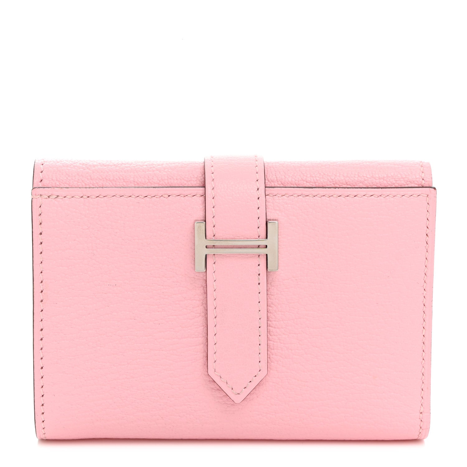 Hermes Chevre Mysore Tri-Fold Compact Bearn Wallet Rose Sakura 1 of 7