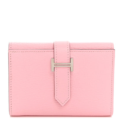 Hermes Chevre Mysore Tri-Fold Compact Bearn Wallet Rose Sakura 1 of 7