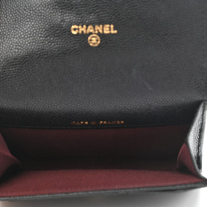 Chanel Caviar Quilted Flap Card Holder Wallet Black 5 of 8