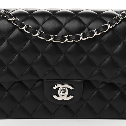 Chanel Lambskin Quilted Medium Double Flap Black 8 of 15