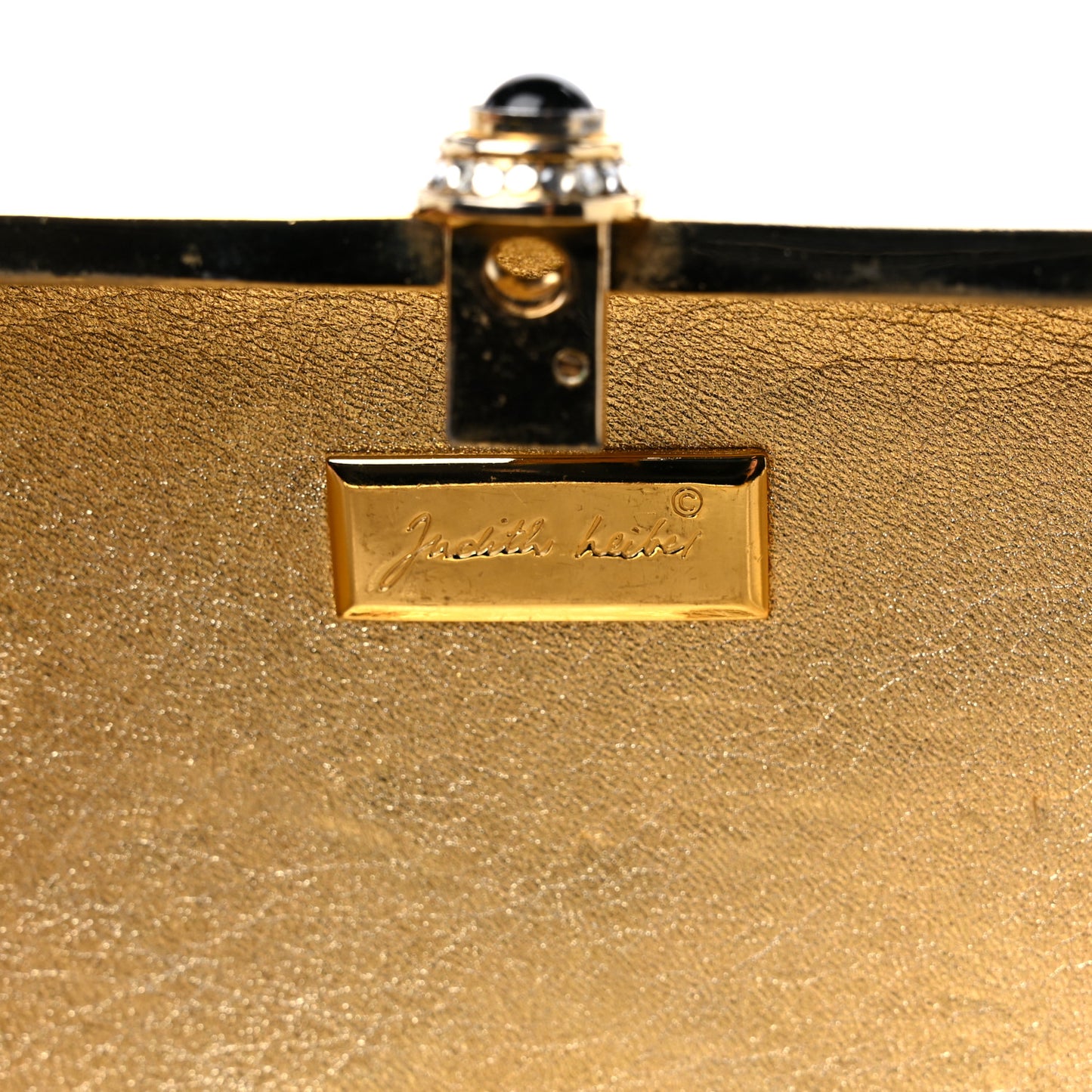Swarovski Crystal Minaudiere Clutch Gold
