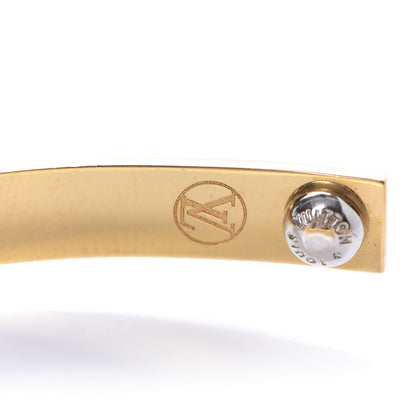 Louis Vuitton Nanogram Hoop Earrings Gold 4 of 7