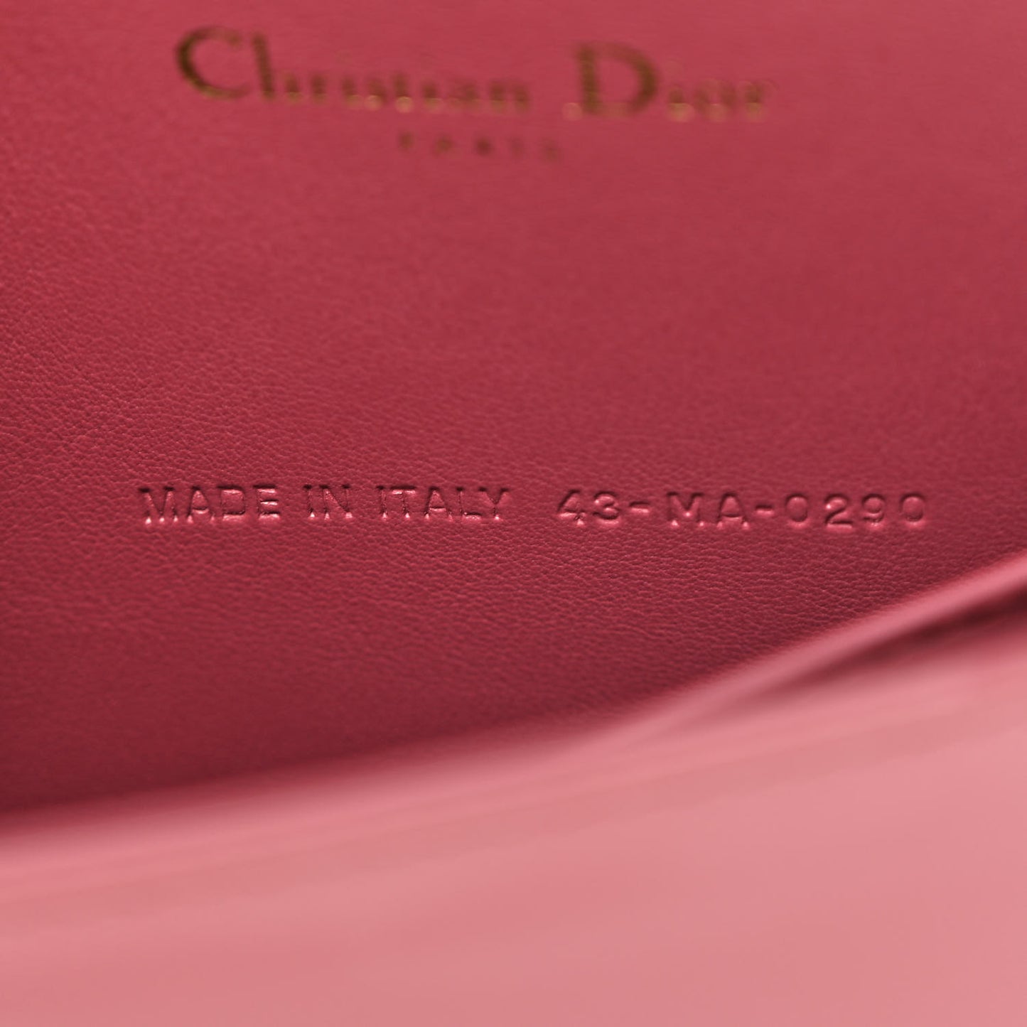 Patent Cannage Lady Dior Clutch Mallow Rose