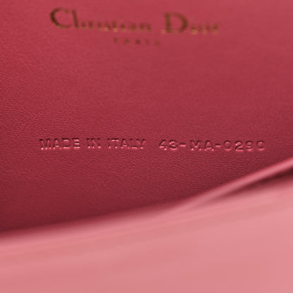 Christian Dior Patent Cannage Lady Dior Clutch Mallow Rose 11 of 14