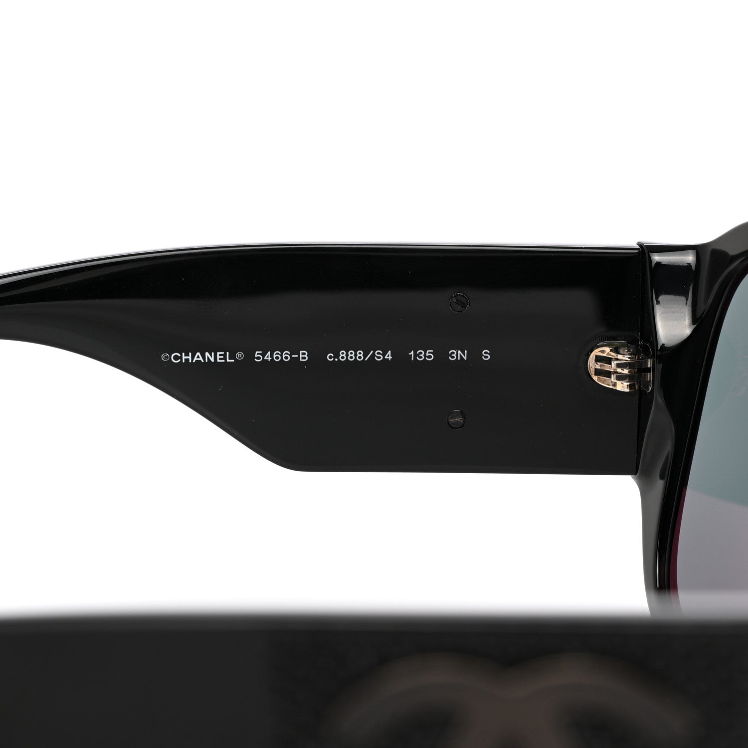 Chanel Acetate Crystal CC Shield Sunglasses 5466-B Black 5 of 8