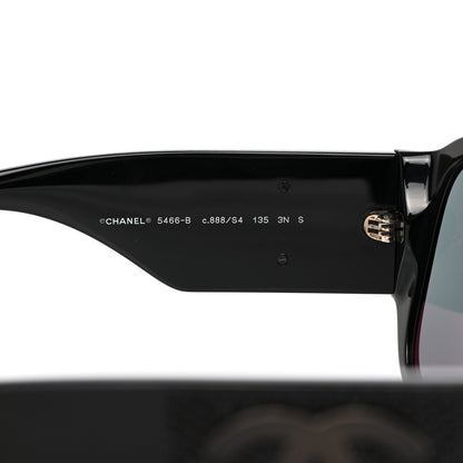 Chanel Acetate Crystal CC Shield Sunglasses 5466-B Black 5 of 8