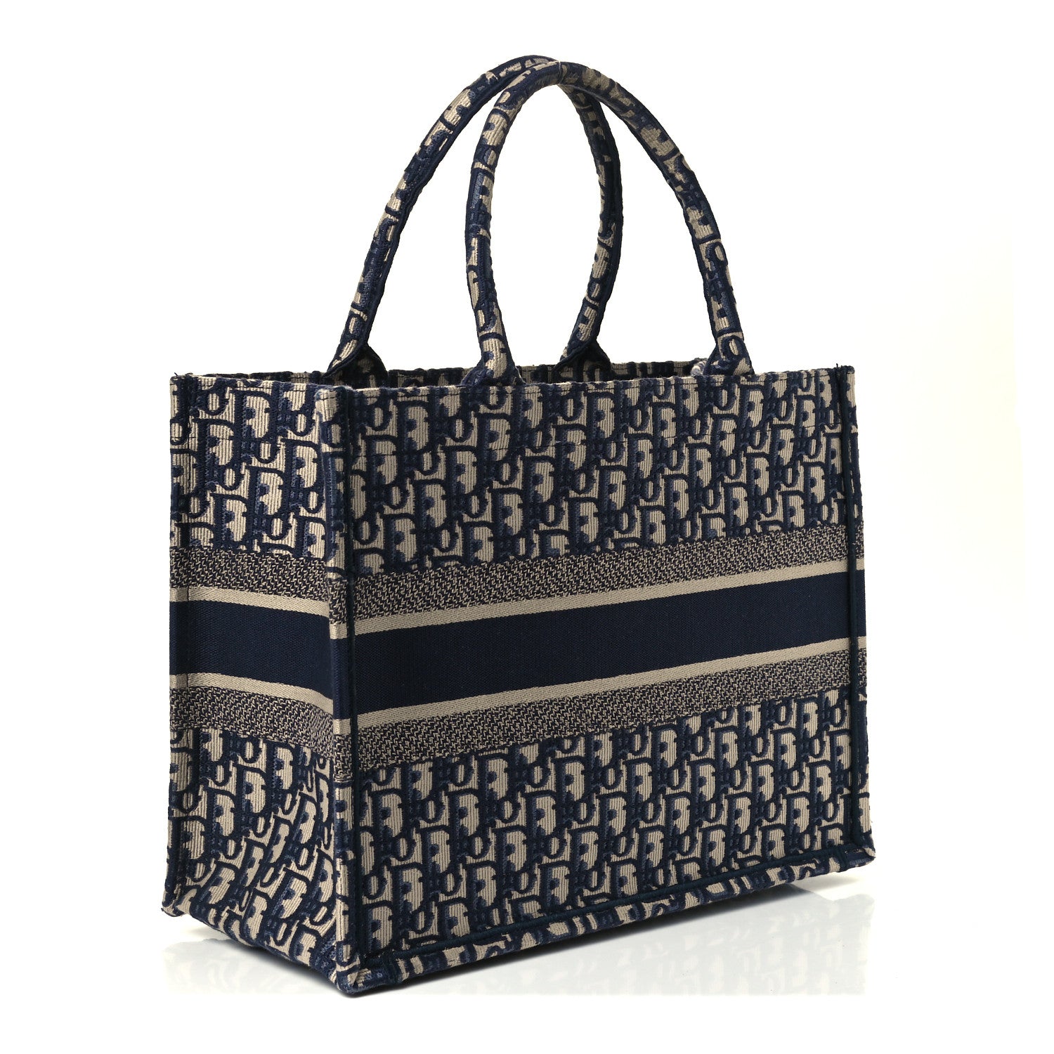 Christian Dior Oblique Medium Book Tote Blue Multicolor 3 of 10
