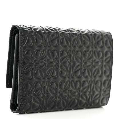 Loewe Calfskin Embossed Trifold Wallet Black 3 of 8