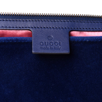 Gucci Velvet Matelasse Medium GG Marmont Shoulder Bag Cobalt Blue 6 of 12