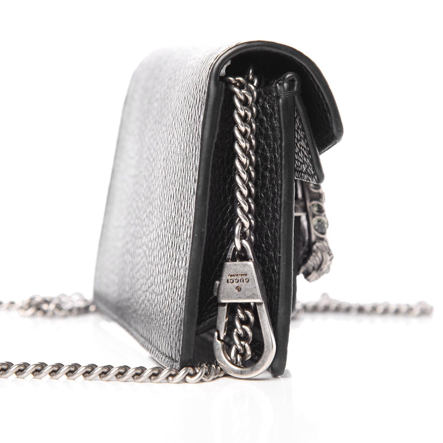 Gucci Calfskin Super Mini Dionysus Shoulder Bag Black 7 of 8