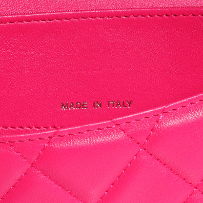 Chanel Lambskin Quilted Small Flap Wallet Dark Pink 10 of 10