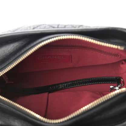 Chanel Aged Calfskin Chevron Quilted Small Gabrielle Hobo Black 5 of 11