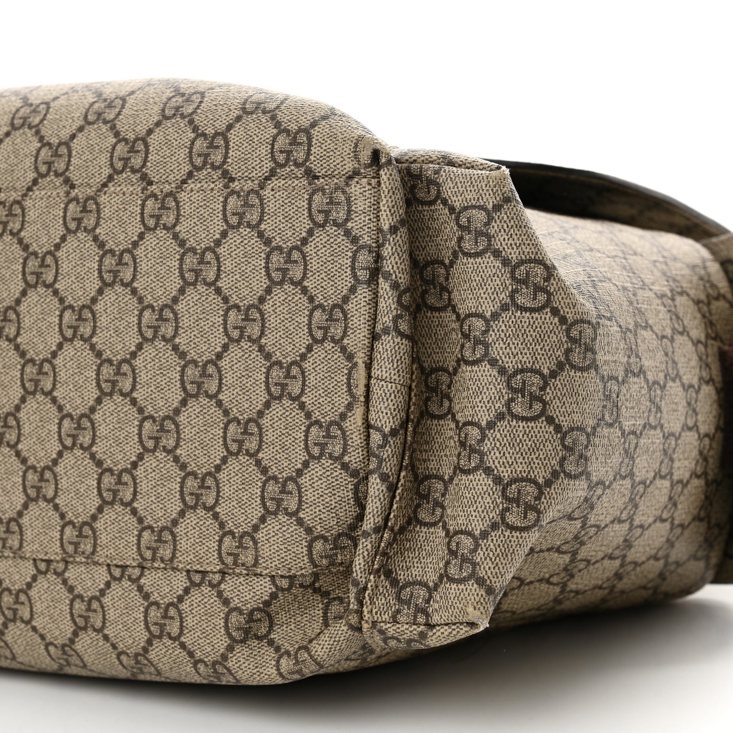 GG Plus Monogram Messenger Diaper Bag Dark Brown