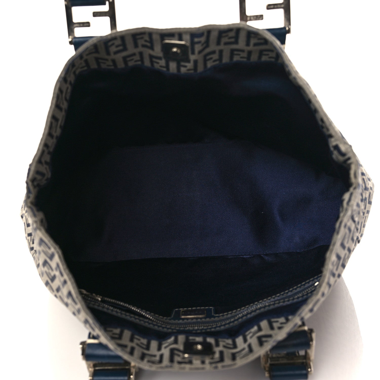 Fendi Zucchino Tote Navy Blue 5 of 9
