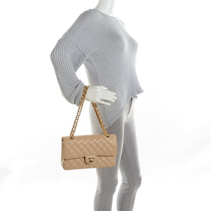 Chanel Caviar Quilted Medium Double Flap Beige Clair 2 of 9