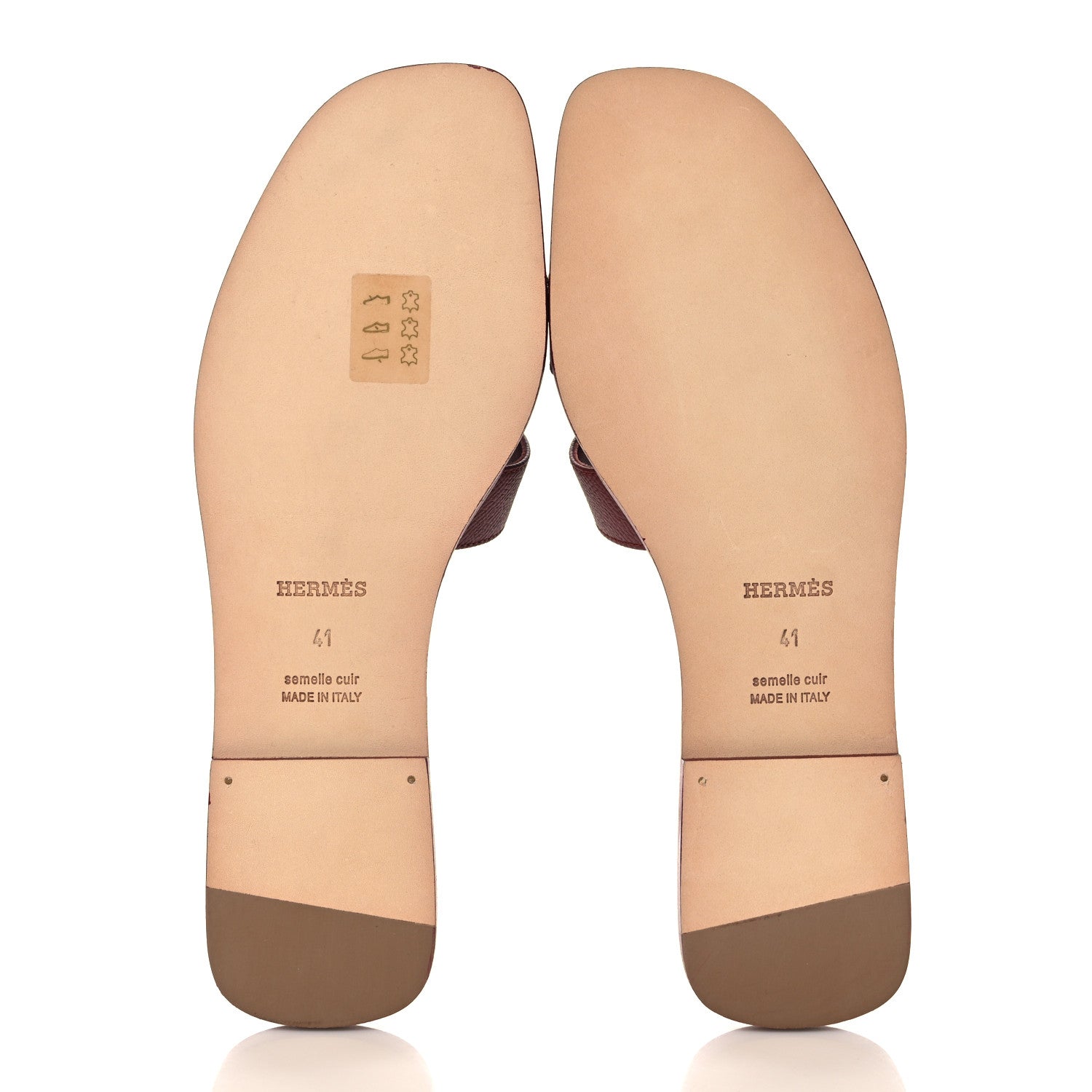 Hermes Epsom Oran Sandals 41 Rouge H 5 of 9