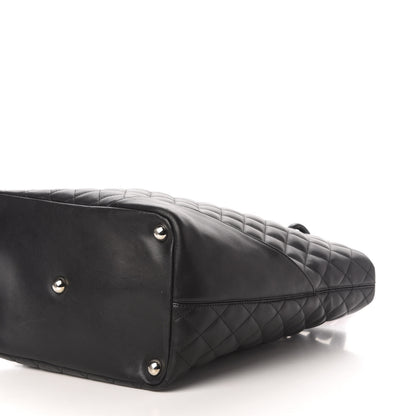 Chanel Calfskin Quilted Large Cambon Tote Black White 9 of 10
