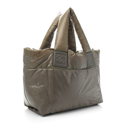 Chanel Nylon Quilted Small Coco Cocoon Reversible Tote Gray 3 of 19