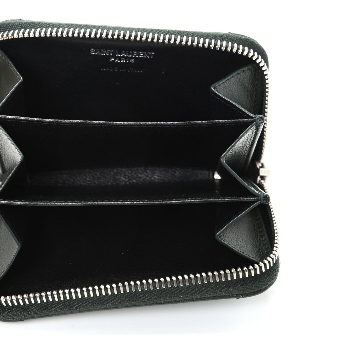 Lambskin Y Quilted Monogram LouLou Zip Coin Purse New Vert Fonce