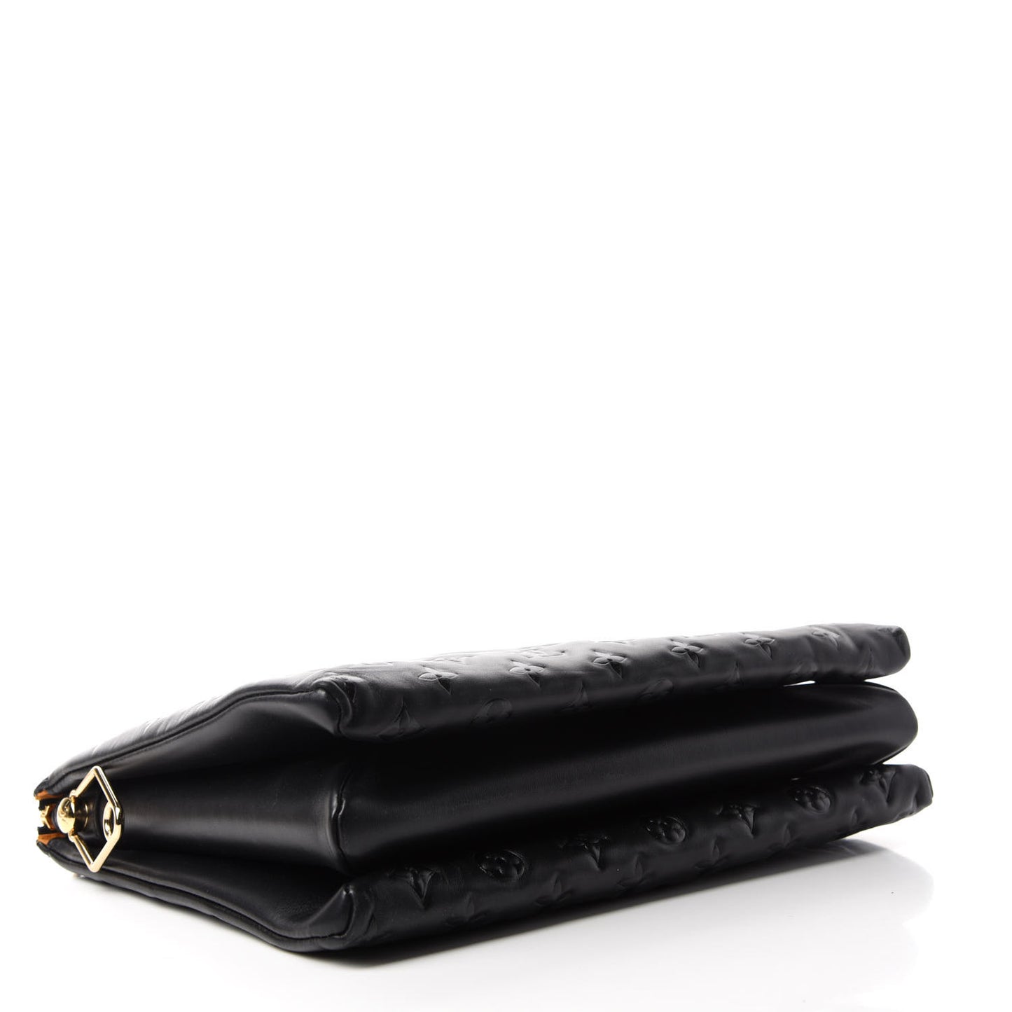 Lambskin Embossed Monogram Coussin MM Black