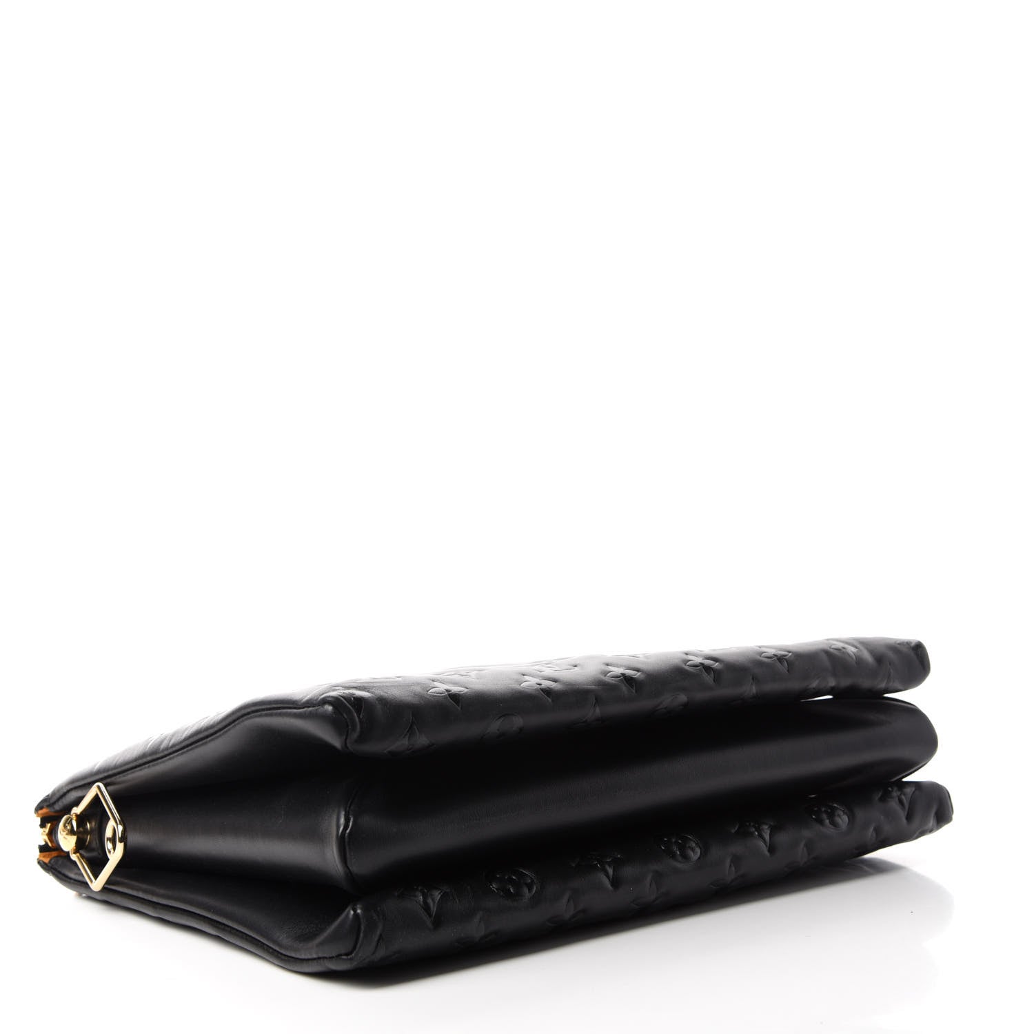 Louis Vuitton Lambskin Embossed Monogram Coussin MM Black 4 of 10