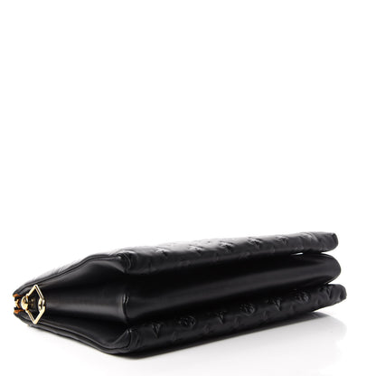 Louis Vuitton Lambskin Embossed Monogram Coussin MM Black 4 of 10