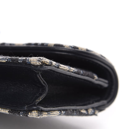 Christian Dior Oblique Saddle Card Holder Blue 8 of 8