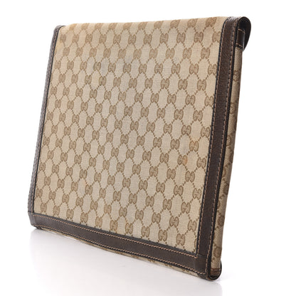Gucci Monogram Flap Clutch Brown 3 of 7
