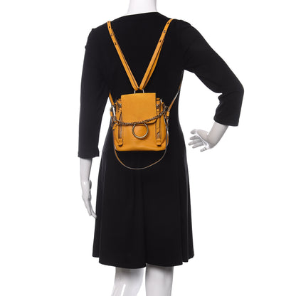 Chloe Suede Calfskin Mini Faye Backpack Burning Camel 2 of 9