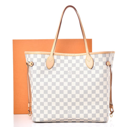 Louis Vuitton Damier Azur Neo Neverfull MM Rose Ballerine 8 of 9
