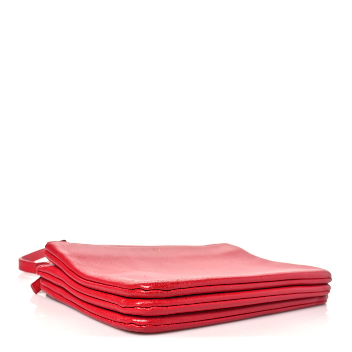 Celine Lambskin Small Trio Crossbody Bag Red 4 of 15