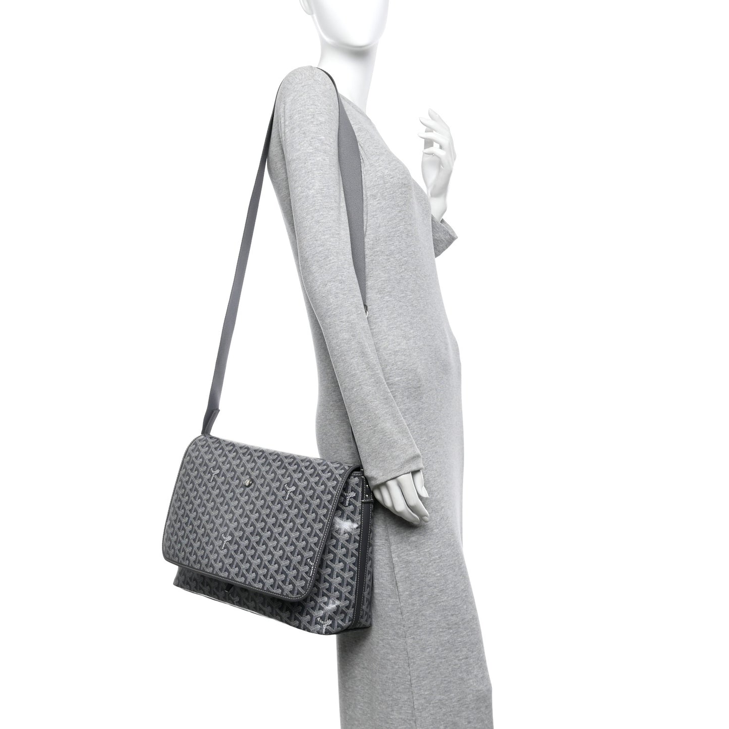 Goyardine Capetien Messenger Bag Grey